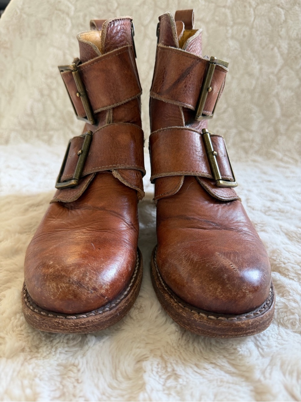Frye Sabrina Double-Buckle Ankle Boot - Picture 6 of 9